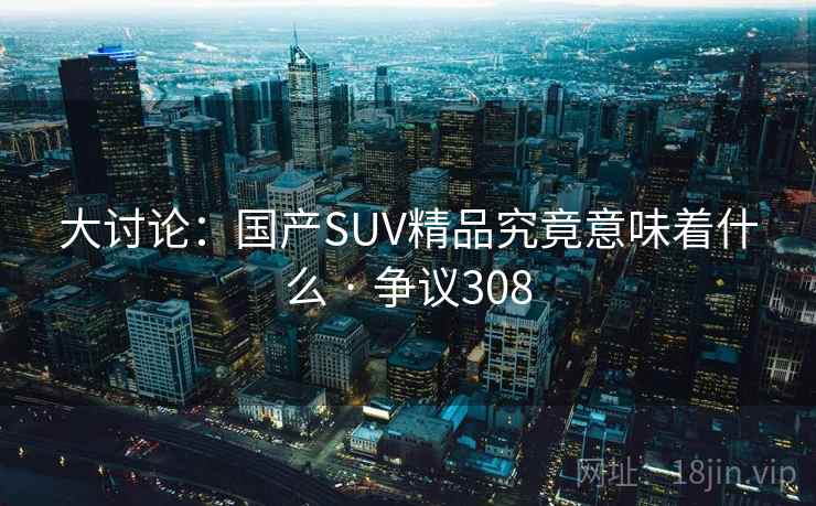 大讨论：国产SUV精品究竟意味着什么 · 争议308  第2张