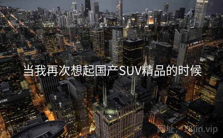 当我再次想起国产SUV精品的时候